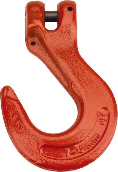 CM - 9/32 Inch Chain Diameter, Grade 100 Clevis Hook - 4,300 Lbs. Load Capacity, 0.38 Inch Inside Diameter, 0.36 Inch Pin Diameter, 0.83 Inch Hook Throat, 5.23 Inch Overall Length, 3.53 Inch Hook Width - Apex Tool & Supply