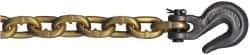 CM - 3/8" Welded Short Link Chain - 6,600 Lb Capacity, Grade 70, 16' Long, Yellow Chromate Finish - Apex Tool & Supply