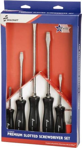 Ability One - 6 Piece Slotted Screwdriver Set - Bit Sizes: Philips #1 to #3 - Apex Tool & Supply