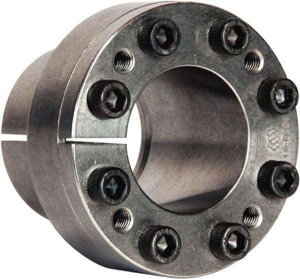 Climax Metal Products - M10 Thread, 3-3/8" Bore Diam, 4.173" OD, Shaft Locking Device - 12 Screws, 45,605 Lb Axial Load, 5.394" OAW, 2.559" Thrust Ring Width, 6,413 Ft/Lb Max Torque - Apex Tool & Supply