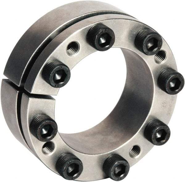 Climax Metal Products - M4 Thread, 14mm Bore Diam, 32mm OD, Shaft Locking Device - 4 Screws, 2,191 Lb Axial Load, 1.26" OAW, 0.551" Thrust Ring Width, 50 Ft/Lb Max Torque - Apex Tool & Supply