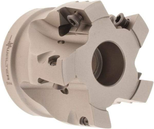Walter - 5 Inserts, 50mm Cut Diam, 22mm Arbor Diam, 15mm Max Depth of Cut, Indexable Square-Shoulder Face Mill - 40mm High, AD.. 1606.. Insert Compatibility, Through Coolant, Series Xtra-tec - Apex Tool & Supply