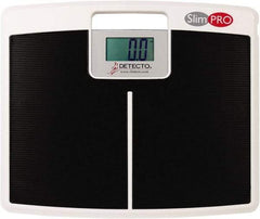 Detecto - 17" x 14" Wide x 1.4" Base, 440 Lb Capacity, LCD Digital Scale - 0.2 Lb Graduation, (4) AAA Batteries (Included) - Apex Tool & Supply