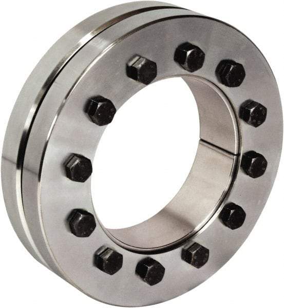 Climax Metal Products - M10 Thread, 110mm Bore Diam, 185mm OD, Shaft Locking Device - 9 Screws, 340,690 Lb Axial Load, 185mm OAW, 1.535" Thrust Ring Width, 12,421 Ft/Lb Max Torque - Apex Tool & Supply
