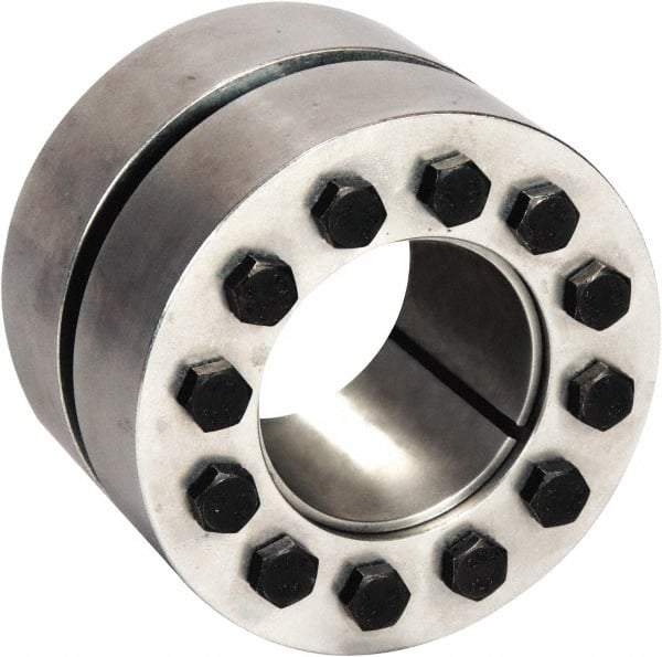 Climax Metal Products - M12 Thread, 3-7/8" Bore Diam, 185mm OD, Shaft Locking Device - 12 Screws, 111,354 Lb Axial Load, 7.283" OAW, 4.173" Thrust Ring Width, 17,979 Ft/Lb Max Torque - Apex Tool & Supply