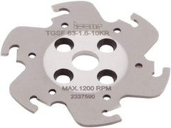 Iscar - Arbor Hole Connection, 1/16" Cutting Width, 0.591" Depth of Cut, 63mm Cutter Diam, 0.3937" Hole Diam, 6 Tooth Indexable Slotting Cutter - TGSF Toolholder, TAG N-A, TAG N-C/W/M, TAG N-J/JS/JT, TAG N-LF, TAG N-MF, TAG N-UT Insert - Apex Tool & Supply