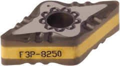 Iscar - DNMG332 F3P Grade IC8250 Carbide Turning Insert - TiCN/Al2O3/TiN Finish, 55° Diamond, 3/8" Inscr Circle, 3/16" Thick, 1/32" Corner Radius - Apex Tool & Supply