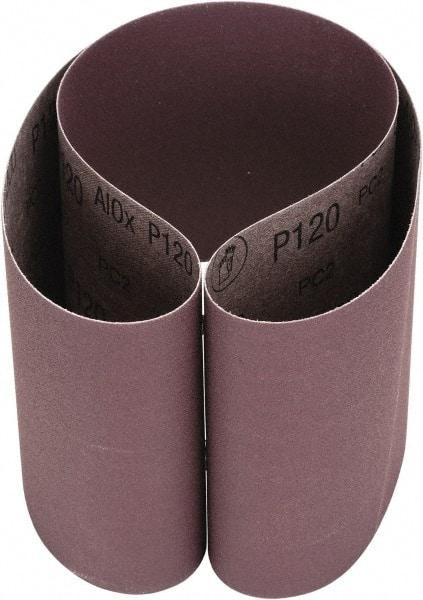 3M - 6" Wide x 48" OAL, 120 Grit, Aluminum Oxide Abrasive Belt - Aluminum Oxide, Coated, Cloth Backing, Series 341D - Apex Tool & Supply