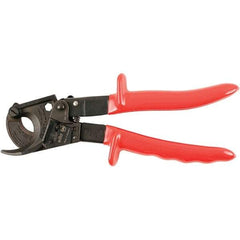 Wiha - 10" OAL, 18 AWG Capacity, Flush Cable Cutter - Curved Head, Urethane Handle - Apex Tool & Supply