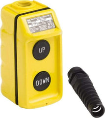 Schneider Electric - 2 Operator, Pushbutton Pendant Control Station - Up-Down (Legend), Momentary Switch, 8NO Contact - Apex Tool & Supply