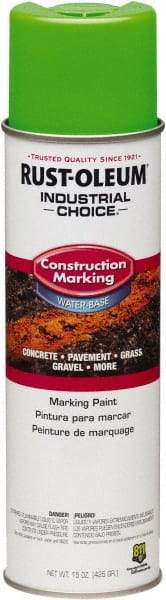 Rust-Oleum - 15 fl oz Green Marking Paint - Water-Based Formula - Apex Tool & Supply
