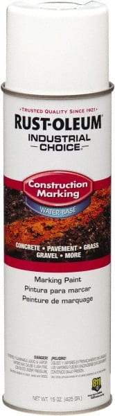 Rust-Oleum - 15 fl oz White Marking Paint - Water-Based Formula - Apex Tool & Supply