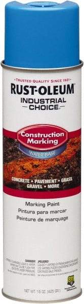 Rust-Oleum - 15 fl oz Blue Marking Paint - Water-Based Formula - Apex Tool & Supply