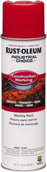 Rust-Oleum - 15 fl oz Red Marking Paint - Water-Based Formula - Apex Tool & Supply