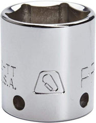 Proto - 9/16", 3/8" Drive, Standard Hand Socket - 12 Points, 1-1/8" OAL, Steel, Chrome Finish - Apex Tool & Supply