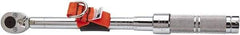 Proto - 3/8" Drive Micrometer Ratchet Head Tethered Torque Wrench - 16 N/m to 80 N/m Torque, 15-1/2" OAL, 0.5 N/m Graduation, Pear Head - Apex Tool & Supply