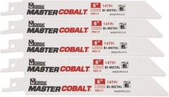 M.K. MORSE - 6" Long x 3/4" Thick, Bi-Metal Reciprocating Saw Blade - Tapered Profile, 14 TPI, Toothed Edge, Universal Shank - Apex Tool & Supply