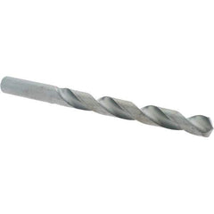 Import - 3/8" 118° High Speed Steel Jobber Drill - Oxide Finish, Right Hand Cut, Spiral Flute, Straight Shank, 5" OAL, Standard Point - Apex Tool & Supply