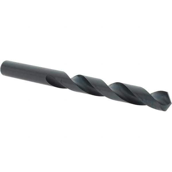 Import - 13mm 118° High Speed Steel Jobber Drill - Oxide Finish, Right Hand Cut, Spiral Flute, Straight Shank, 5-63/64" OAL, Standard Point - Apex Tool & Supply