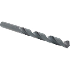 Import - Letter U 118° High Speed Steel Jobber Drill - Oxide Finish, Right Hand Cut, Spiral Flute, Straight Shank, 5" OAL, Standard Point - Apex Tool & Supply