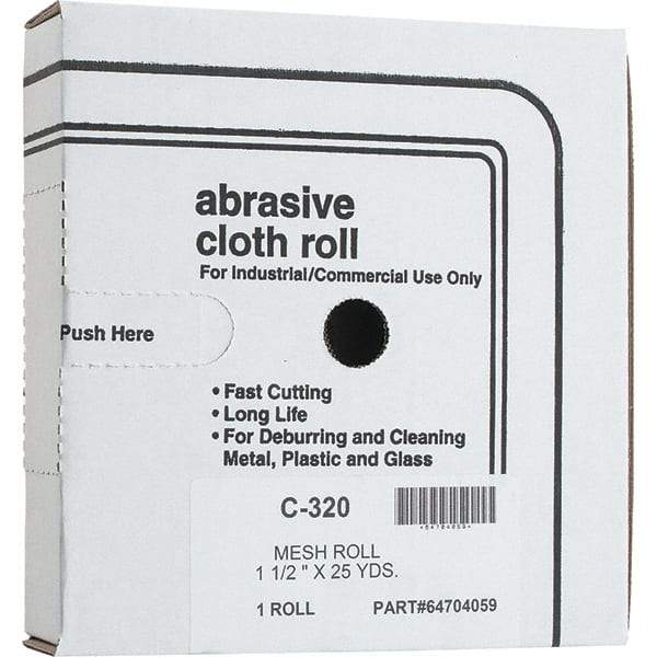 Made in USA - Shop Rolls   Abrasive Material: Silicon Carbide    Roll Width (Inch): 1-1/2 - Apex Tool & Supply