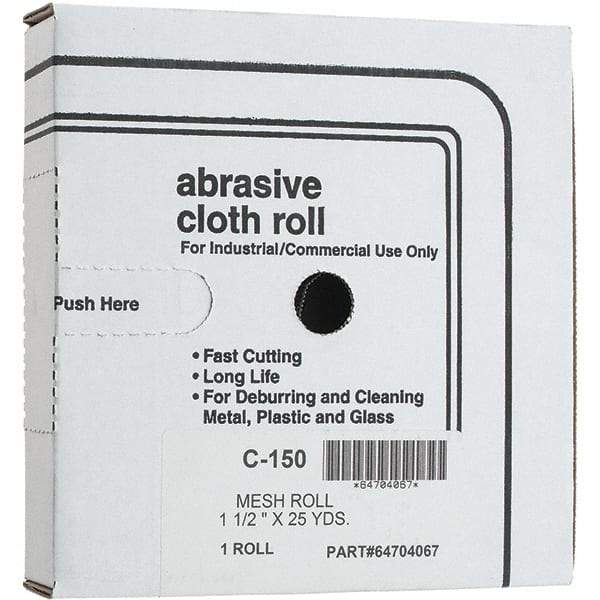 Made in USA - Shop Rolls   Abrasive Material: Silicon Carbide    Roll Width (Inch): 1-1/2 - Apex Tool & Supply