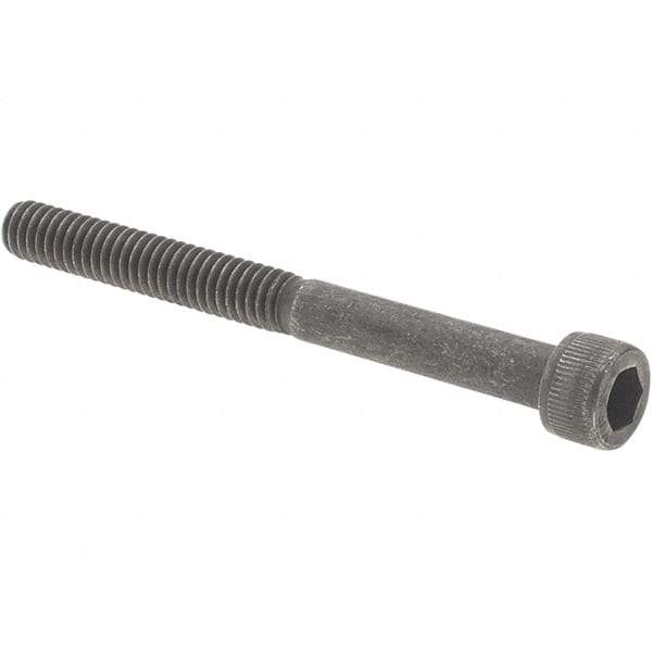Value Collection - #8-32 UNC Hex Socket Drive, Socket Cap Screw - Alloy Steel, Black Oxide Finish, Partially Threaded, 1-3/4" Length Under Head - Apex Tool & Supply