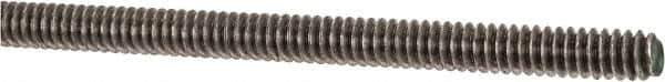 Made in USA - #10-24 UNC (Coarse), 3' Long, Stainless Steel Threaded Rod - Right Hand Thread - Apex Tool & Supply