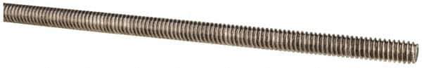 Made in USA - 1/4-20 UNC (Coarse), 3' Long, Stainless Steel Threaded Rod - Right Hand Thread - Apex Tool & Supply
