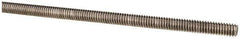 Made in USA - 1/4-20 UNC (Coarse), 3' Long, Stainless Steel Threaded Rod - Right Hand Thread - Apex Tool & Supply