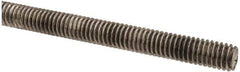 Made in USA - 5/16-18 UNC (Coarse), 3' Long, Stainless Steel Threaded Rod - Right Hand Thread - Apex Tool & Supply
