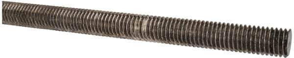 Made in USA - 1/2-13 UNC (Coarse), 3' Long, Stainless Steel Threaded Rod - Right Hand Thread - Apex Tool & Supply