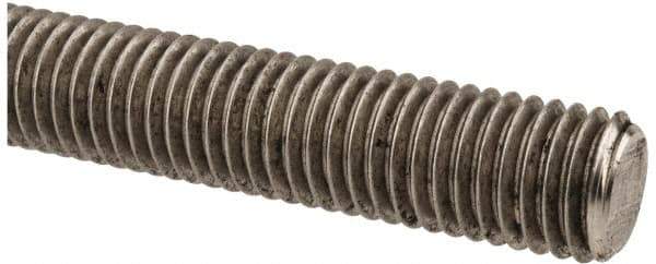 Made in USA - 5/8-11 UNC (Coarse), 3' Long, Stainless Steel Threaded Rod - Right Hand Thread - Apex Tool & Supply