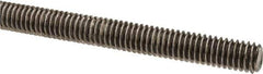 Made in USA - 5/16-18 UNC (Coarse), 6' Long, Stainless Steel Threaded Rod - Right Hand Thread - Apex Tool & Supply