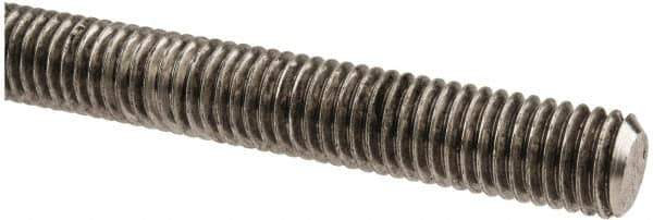 Made in USA - 1/2-13 UNC (Coarse), 6' Long, Stainless Steel Threaded Rod - Right Hand Thread - Apex Tool & Supply