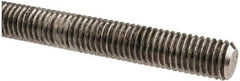 Made in USA - 1/2-13 UNC (Coarse), 6' Long, Stainless Steel Threaded Rod - Right Hand Thread - Apex Tool & Supply