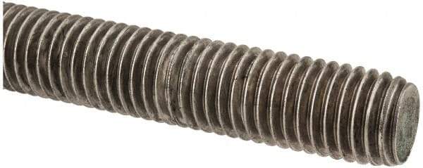 Made in USA - 5/8-11 UNC (Coarse), 6' Long, Stainless Steel Threaded Rod - Right Hand Thread - Apex Tool & Supply