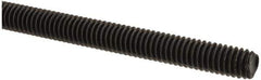 Value Collection - 5/16-18 UNC (Coarse), 6' Long, Medium Carbon Steel Threaded Rod - Black Oxide Finish, Right Hand Thread - Apex Tool & Supply