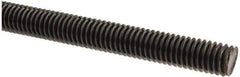 Value Collection - 3/8-16 UNC (Coarse), 6' Long, Medium Carbon Steel Threaded Rod - Black Oxide Finish, Right Hand Thread - Apex Tool & Supply