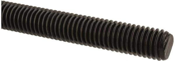 Value Collection - 1/2-13 UNC (Coarse), 6' Long, Medium Carbon Steel Threaded Rod - Black Oxide Finish, Right Hand Thread - Apex Tool & Supply