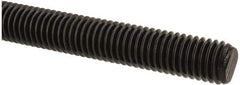 Value Collection - 1/2-13 UNC (Coarse), 6' Long, Medium Carbon Steel Threaded Rod - Black Oxide Finish, Right Hand Thread - Apex Tool & Supply
