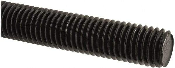 Value Collection - 5/8-11 UNC (Coarse), 6' Long, Medium Carbon Steel Threaded Rod - Black Oxide Finish, Right Hand Thread - Apex Tool & Supply