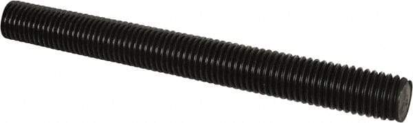 Value Collection - 1-8 UNC (Coarse), 6' Long, Medium Carbon Steel Threaded Rod - Black Oxide Finish, Right Hand Thread - Apex Tool & Supply