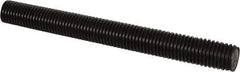 Value Collection - 1-8 UNC (Coarse), 6' Long, Medium Carbon Steel Threaded Rod - Black Oxide Finish, Right Hand Thread - Apex Tool & Supply