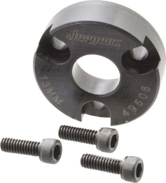 Jergens - Ball Lock System Compatible, Bolt-In Recessed Modular Fixturing Receiver Bushing - 13mm ID x 1-3/8" OD, 15/32" Overall Height - Apex Tool & Supply