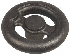 Made in USA - 4", Straight Handwheel - 1-1/4" Hub, Cast Iron, Plain Finish - Apex Tool & Supply