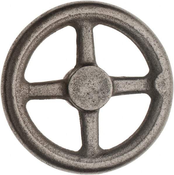 Made in USA - 7", Straight Handwheel - 1-3/4" Hub, Cast Iron, Plain Finish - Apex Tool & Supply