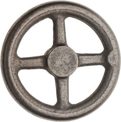Made in USA - 7", Straight Handwheel - 1-3/4" Hub, Cast Iron, Plain Finish - Apex Tool & Supply