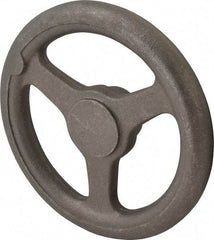 Made in USA - 8", Straight Handwheel - 1-7/8" Hub, Cast Iron, Plain Finish - Apex Tool & Supply