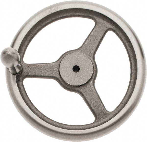 Made in USA - 10", Straight Handwheel - 2-1/4" Hub, Cast Iron, Plain Finish - Apex Tool & Supply